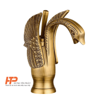Vòi lavabo mạ Vàng thiên nga HTP 614