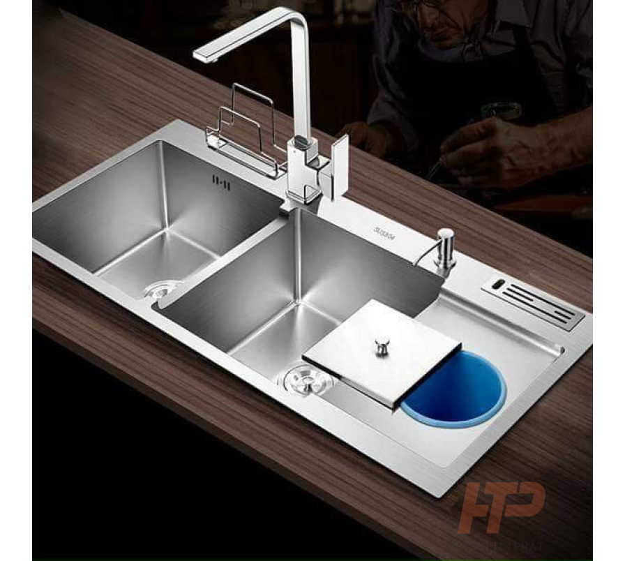 Bồn rửa chén inox 304 2 ngăn